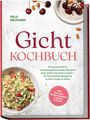 "Gicht Kochbuch" von Felix Neumann; Schüssel mit Salat, Kirschen, Mandeln. "Mit genussvollen & entzündungshemmenden Rezepten..."