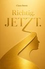 Clara Stern, Richtig. JETZT. Ein goldener Hintergrund mit einer stilisierten, geschwungenen Silhouette eines Gesichts.