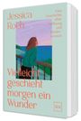 „Jessica Roch: Vielleicht geschieht morgen ein Wunder. Eine Geschichte über Hoffnung und Kinderwunsch.“ Illustration: Frau blickt aufs Meer.