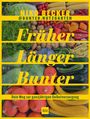 Text: „NIKO BECKER @BUNTER.NUTZERGARTEN,“ „Früher Länger Bunter,“ „Dein Weg zur ganzjährigen Selbstversorgung.“ Hintergrund: Kohlblätter, Logo unten.