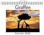 David Werner: Giraffen - (Wandkalender 2025, Kalender DIN A4 quer, Monatskalender im Querformat mit Kalendarium, das perfekte Geschenk), KAL