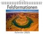 Clara Koch: Felsformationen - (Wandkalender 2025, Kalender DIN A4 quer, Monatskalender im Querformat mit Kalendarium, das perfekte Geschenk), KAL