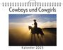 Clara Hartmann: Cowboys und Cowgirls - (Wandkalender 2025, Kalender DIN A4 quer, Monatskalender im Querformat mit Kalendarium, das perfekte Geschenk), KAL