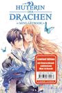 "Hüterin der Drachen Mini-Artbook." Illustration von einem Mann und einer Frau mit Drachen und Schmetterlingen.