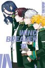 "WIND BREAKER 19 SATORU NII TOKYOPOP." Vier stilisierte Charaktere in Uniformen in Seitenansicht.