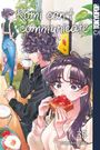 „Komi can't communicate“, „Tokyopop“, „35“, „Tomohito Oda“. Illustration: Junge trinkt Kaffee, Mädchen isst Toast.