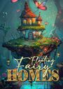 Monsoon Publishing: Floating Fairy Homes Fairy Coloring Book for Adults Grayscale, Buch