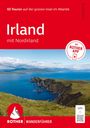 65 Touren auf der grünen Insel. Irland mit Nordirland. Logo: ROTHER, Wanderführer. Meeresküste mit Klippen.