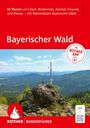 54 Touren um Cham, Bodenmais, Zwiesel, Freyung und Passau. Berglandschaft mit Kreuz und Wanderer. ROTHER WANDERFÜHRER.