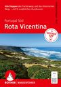 "Alle Etappen des Fischerwegs", "Portugal Süd Rota Vicentina", Küstenlandschaft mit Wellen und Klippen, Wanderführer-Cover.