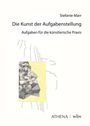 Text: "Stefanie Marr. Die Kunst der Aufgabenstellung. Aufgaben für die künstlerische Praxis". Geometrische Illustration. Marken: ATHENA, wbv.