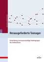 Cover mit Titel "Herausgeforderte Teenager". Linien und rote Punkte, Logo "wbv". Links vertikaler roter Streifen.