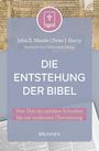 Buchcover mit alten Manuskriptseiten im Hintergrund. Texte: Autoren, Titel "Die Entstehung der Bibel", Verlag "Brunnen".