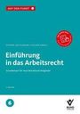 "Einführung in das Arbeitsrecht" in Großbuchstaben auf einem türkisfarbenen Hintergrund. Ein rotes Logo ist oben rechts.