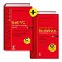Text: "BetrVG Betriebsverfassungsgesetz" und "Arbeitshilfen für den Betriebsrat". Zwei rote Bücher mit "+"-Zeichen.