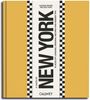 Titel: New York. Gelbes Buch mit schwarz-weißen Streifen in der Mitte. Autoren: Naomie Seidner, Melinda Pink. Verlag: Callwey.