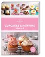 „Cupcakes & Muffins von A-Z“. Oben sind mehrere Bilder von dekorierten Cupcakes. Darunter: 3 dekorierte Cupcakes.
