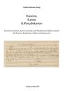 Guido Johannes Joerg: Kanone, Kanon & Pseudokanon, Buch