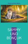 "Sammy und Boncuk" steht groß in weißer Schrift, darüber "Gisela Kurfürst-Meins". Zwei Katzen sitzen in einem idyllischen Garten.