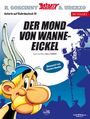 "Der Mond von Wanne-Eickel", Übersetzt von Hennes Bender. Asterix schaut nachdenklich, daneben eine Leiter und Schornsteinfeger-Silhouette.