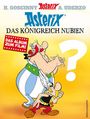 "Asterix - Das Königreich Nubien" in großer Schrift. Zwei Comicfiguren: ein kräftiger, großer Mann und ein kleinerer mit Helm.