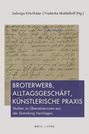 Text: "BROTERWERB, ALLTAGSGESCHÄFT, KÜNSTLERISCHE PRAXIS. Studien zu Übersetzerinnen aus der Sammlung Varnhagen." 
Bild zeigt handschriftlichen Briefausschnitt.