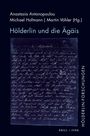 Buchtitel: "Hölderlin und die Ägäis" von Antonopoulou, Hofmann, Vöhler. Handschriftliche Seite im Hintergrund.