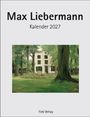 Max Liebermann, Kalender 2027. Fink Verlag. Gemälde eines Hauses umgeben von dichtem Grün und großen Bäumen.