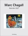 „Marc Chagall Kalender 2027“, „Fink Verlag“. Illustration: Rotes Huhn, nächtliche Winterlandschaft, Personen und Häuser.