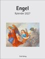 Text: "Engel Kalender 2027", "Fink Verlag". Gemälde: Zwei Engel mit Flügeln auf Wolken, einer hält Blumen.