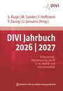 „DIVI Jahrbuch 2026 | 2027“, Schwerpunkt auf Digitalisierung und KI in der Notfall- und Intensivmedizin; roter Hintergrund.