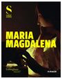 Oben: "STÄDEL MUSEUM" und "MARIA MAGDALENA." Unten: "Liebieghaus Skulpturen Sammlung." Eine Frau betrachtet ein Buch.