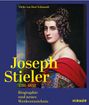„Joseph Stieler 1781-1858“, „Biographie und neues Werkverzeichnis“. Portrait einer Frau mit aufwendigem Kopfschmuck.