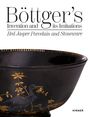 Text: "Böttger's Invention and its Imitations: Red Jasper Porcelain and Stoneware". 
Darstellung einer dunklen Schale mit goldenen Verzierungen.