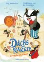 Titel: "Dachs und Rakete: Urlaub am Meer". Illustration zeigt einen Dachs und Maulwürfe beim Bau einer Sandburg am Strand.