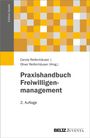 "Praxishandbuch Freiwilligenmanagement" 2. Auflage. Bunte Kacheln oben, Logo "BELTZ Juventa" unten.