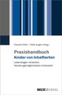 Titel: Praxishandbuch Kinder von Inhaftierten. Autoren: Claudia Kittel, Hilde Kugler. Muster: Streifen in Blautönen.