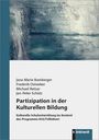 Das Cover zeigt ein Buch mit dem Titel „Partizipation in der Kulturellen Bildung“. Oben ist eine abstrakte Illustration.