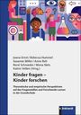 „Kinder fragen – Kinder forschen“; Buchcover mit illustrativen Kindergesichtern und wissenschaftlichen Symbolen.