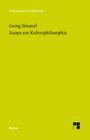 Georg Simmel: Essays zur Kulturphilosophie, Buch