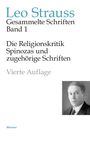 Leo Strauss: Die Religionskritik Spinozas und zugehörige Schriften, Buch