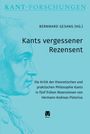 Titel: "Kants vergessener Rezensent". Illustration: Profil von Kant. Im Text Bernward Gesang (Hg.), Meiner Logo.
