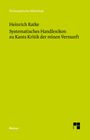 Heinrich Ratke: Systematisches Handlexikon zu Kants Kritik der reinen Vernunft, Buch