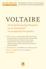 AUFKLÄRUNG: VOLTAIRE, deutschsprachige Rezeption im 18. Jahrhundert. Namen von Autoren. Unten ein "Meiner" Logo.
