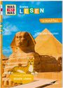 "Erstes LESEN", "Leserätsel", "Das alte Ägypten", "Rätseln, stickern, besser lesen!", vor Sphinx und Pyramiden.