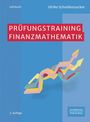 "PRÜFUNGSTRAINING FINANZMATHEMATIK" in weiß auf rotem Streifen. Abstrakte Grafik bunter Pfeile auf blauem Hintergrund.