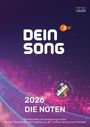 "DEIN SONG", ZDF-Logo, "2026 DIE NOTEN". Unten Notenheft zum Songwriting Contest erwähnt. Musikinstrumente: Klavier, Gitarre.