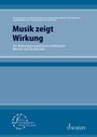 "Musik zeigt Wirkung - Zur Bedeutung musikalischer Bildung für Mensch und Gesellschaft" in blauer Schrift auf blauem Hintergrund.