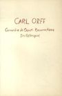 Carl Orff: Comoedia de Christi Resurrectione, Noten