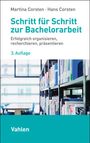 Martina Corsten: Schritt für Schritt zur Bachelorarbeit, Buch